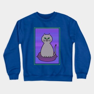 Serious cat Crewneck Sweatshirt